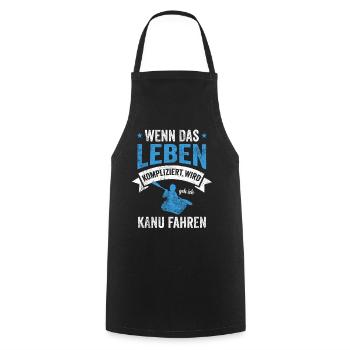 Kanu Fluss - Kochschürze - Schwarz - Vorne - AI Model Male 185 dark (185cm)