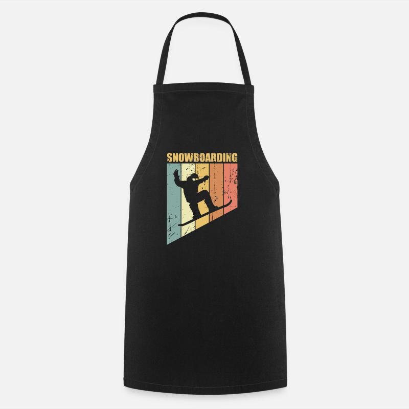 Snowboard Snowboard Snowboard - Tablier de cuisine - noir