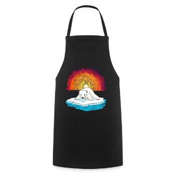 Polar bear baby wildlife nature children climate - Cooking Apron - black - Front - AI Model Male 185 dark (185cm)