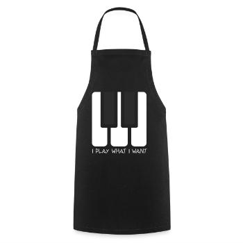 JE JOUE CE QUE JE VEUX - Tablier de cuisine - noir - Devant - AI Model Male 185 dark (185cm)