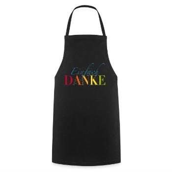 Einfach Dankeschön sagen - Kochschürze - Schwarz - Vorne - AI Model Male 185 dark (185cm)