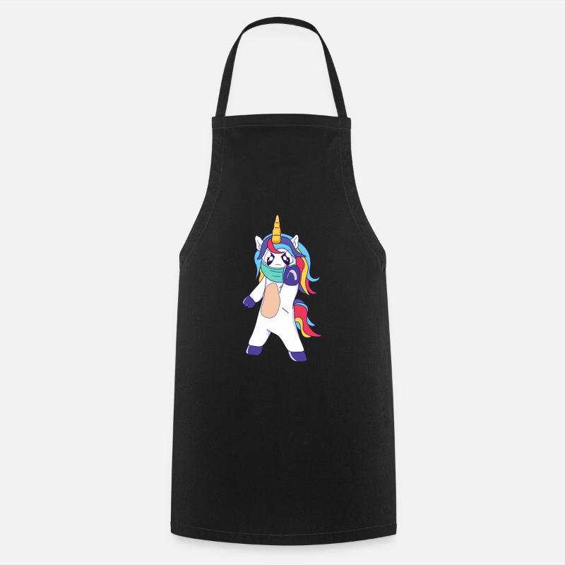 Social Distancing Unicorn - Kochschürze - Schwarz
