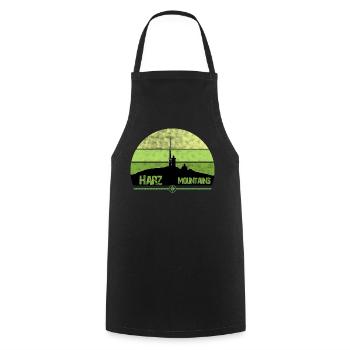 Harz Mountains - Brocken - We love the Harz Mountains - Cooking Apron - black - Front - AI Model Male 185 dark (185cm)