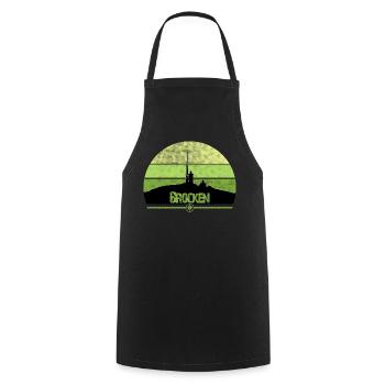 Harz Style - Brocken - We love the Harz - Cooking Apron - black - Front - AI Model Male 185 dark (185cm)