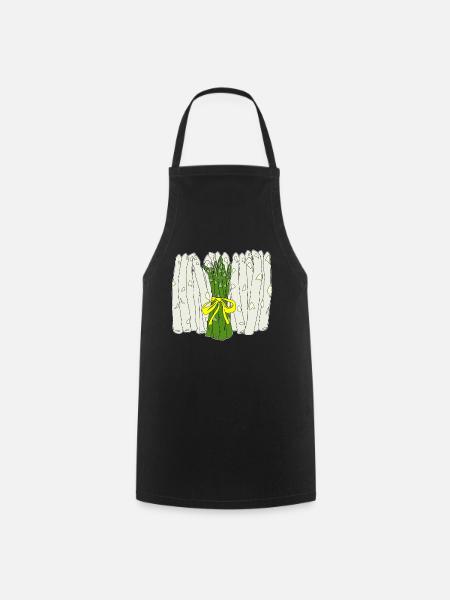 asparagus - Cooking Apron - black