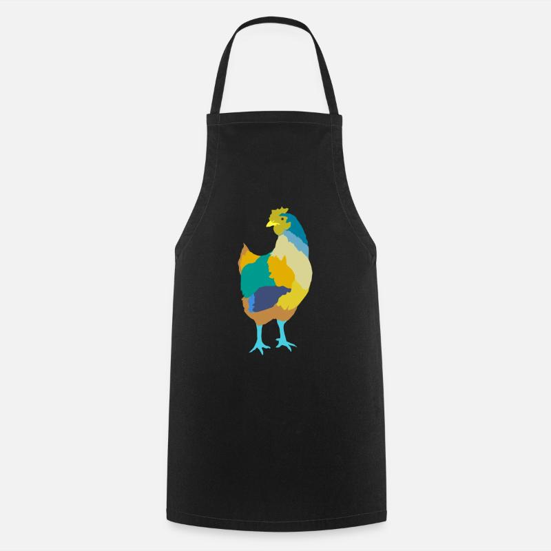 Huhn - Kochschürze - Schwarz