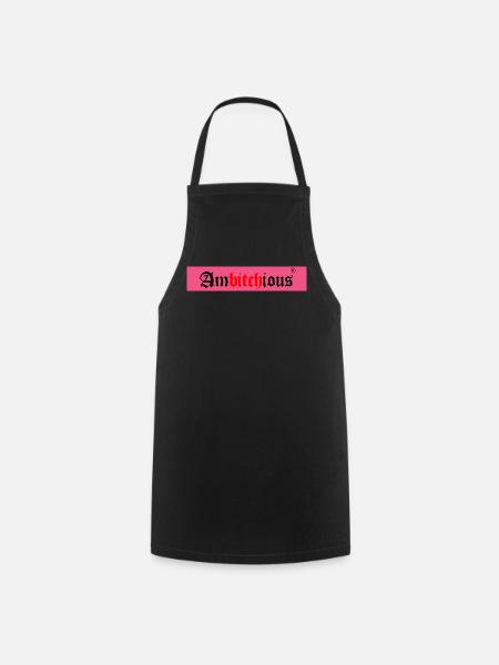 Logo de femme puissant avec une écriture audacieuse - Tablier de cuisine - noir