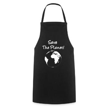 Save The Planet! - Kochschürze - Schwarz - Vorne - AI Model Male 185 dark (185cm)