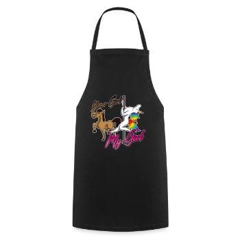 Pole dance unicorn pole dance gift - Cooking Apron - black - Front - AI Model Male 185 dark (185cm)