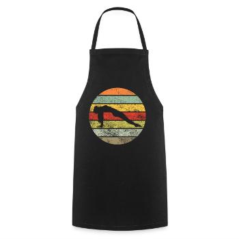 Yoga pose Namaste rétro cadeau femmes hommes - Tablier de cuisine - noir - Devant - AI Model Male 185 dark (185cm)