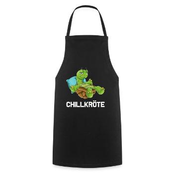 Chill Toad Turtle Chill Turtle Gift - Cooking Apron - black - Front - AI Model Male 185 dark (185cm)