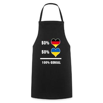 Deutschland und Ukraine Genial / Geschenk - Kochschürze - Schwarz - Vorne - AI Model Male 185 dark (185cm)