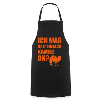 Ich Mag Kamele Spruch Lustig Dromedar Geschenk - Kochschürze - Schwarz - Vorne - AI Model Male 185 dark (185cm)