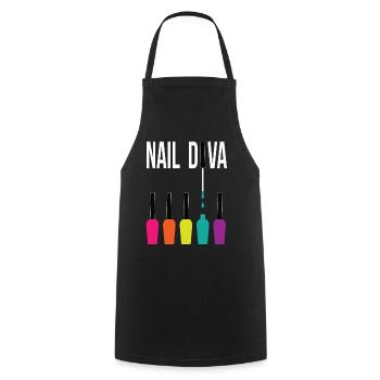 Nail Design Accessories - Cooking Apron - black - Front - AI Model Male 185 dark (185cm)