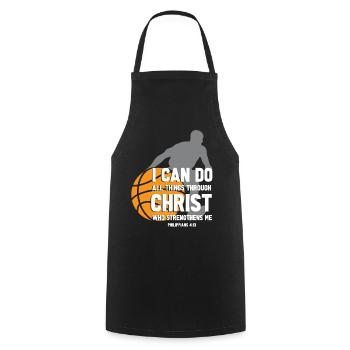 Basketball Sport Verein Jesus - Kochschürze - Schwarz - Vorne - AI Model Male 185 dark (185cm)