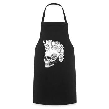 Punk skull skull gift punk rock - Cooking Apron - black - Front - AI Model Male 185 dark (185cm)