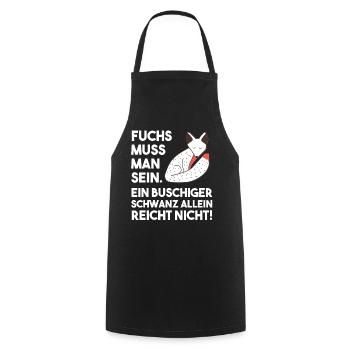Lustiger Fuchs Spruch Füchse buschigen Schwanz - Kochschürze - Schwarz - Vorne - AI Model Male 185 dark (185cm)