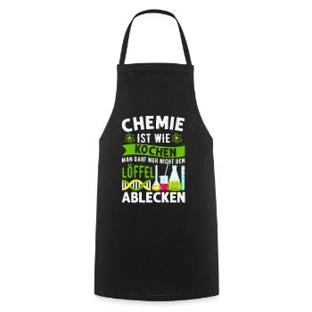 Chemie Ist Wie Kochen Laboranten Lustige Sprüche - Kochschürze - Schwarz - Vorne - AI Model Male 185 dark (185cm)