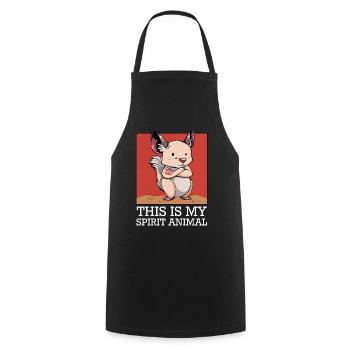 Chinchilla - This Is My Spirit Animal - Sayings - Cooking Apron - black - Front - AI Model Male 185 dark (185cm)