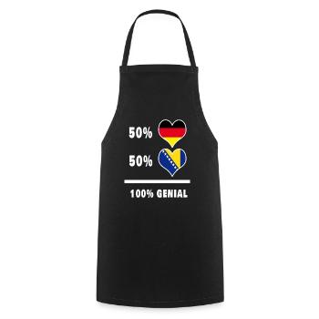 Allemagne et Bosnie Awesome / Gift - Tablier de cuisine - noir - Devant - AI Model Male 185 dark (185cm)