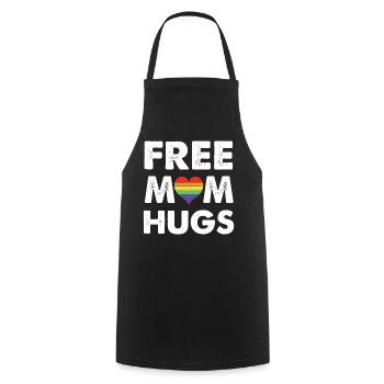 Free mom hugs - Cooking Apron - black - Front - AI Model Male 185 dark (185cm)