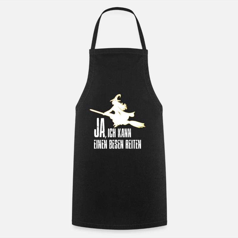 JA, ICH KANN EINEN BESEN REITEN - Kochschürze - Schwarz