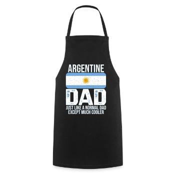 Tee-shirt drapeau argentin père argentin - Tablier de cuisine - noir - Devant - AI Model Male 185 dark (185cm)