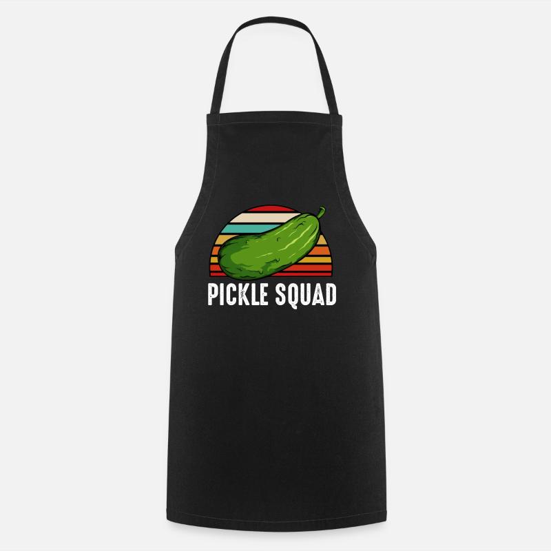 Pickle Squad Pickle Squad Pickle Vintage Style Vintage - Tablier de cuisine - noir