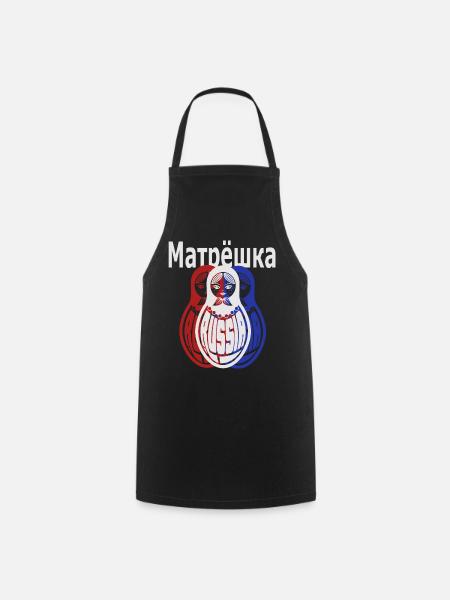 Matryoshka, russe - Tablier de cuisine - noir
