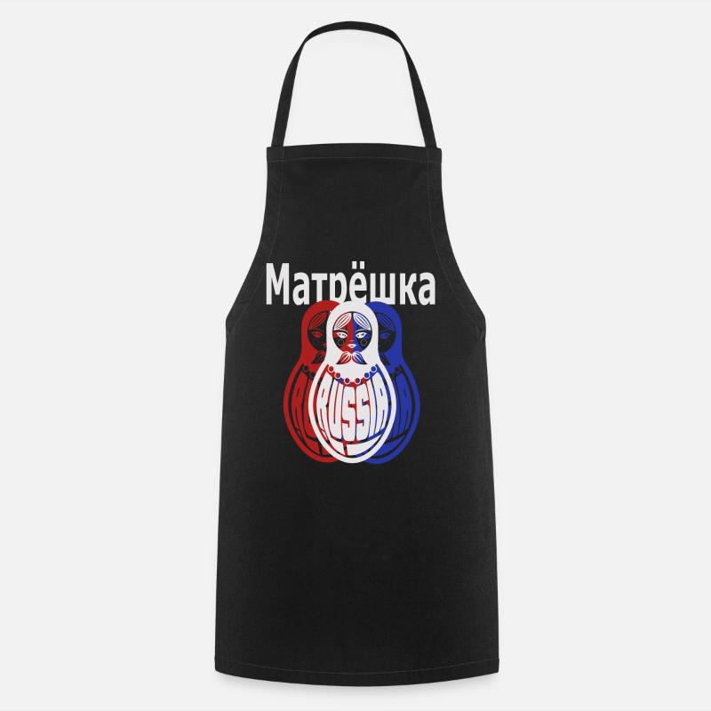 Matryoshka, russe - Tablier de cuisine - noir
