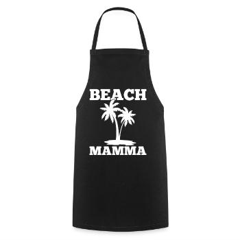 Sommerurlaub Sonne Strand Palmen - Kochschürze - Schwarz - Vorne - AI Model Male 185 dark (185cm)