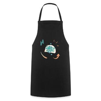 Casual design with color gradient - Cooking Apron - black - Front - AI Model Male 185 dark (185cm)