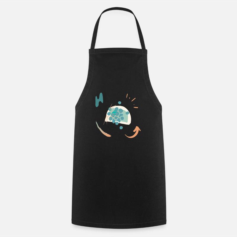 Design décontracté avec dégradé de couleur - Tablier de cuisine - noir