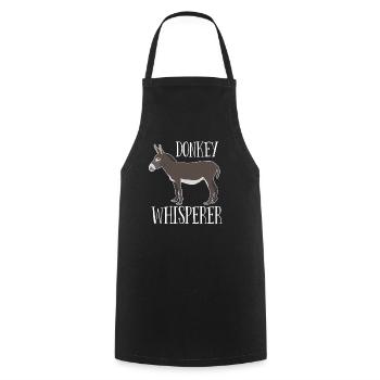 Donkey - Donkey Whisperer - Cooking Apron - black - Front - AI Model Male 185 dark (185cm)