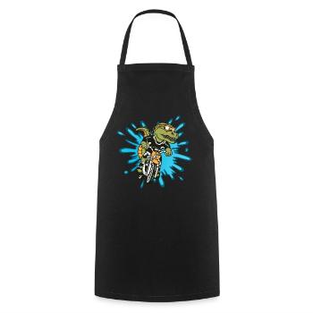 Alligator motocross - Cooking Apron - black - Front - AI Model Male 185 dark (185cm)