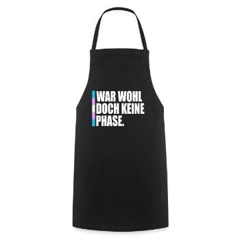 LGBT Doch keine Phase Gay Pride Transgender CSD - Kochschürze - Schwarz - Vorne - AI Model Male 185 dark (185cm)