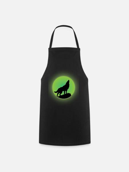 Wolf Glow - Kochschürze - Schwarz