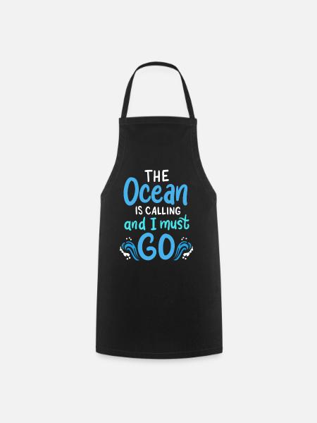 Ocean Summer Vacation - Cooking Apron - black