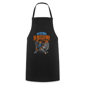 Boys Play Football Men Play Ice Hockey - Cooking Apron - black - Front - AI Model Male 185 dark (185cm)