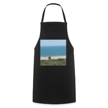 Strand Spanien Urlaub Ferien Reise Meer - Kochschürze - Schwarz - Vorne - AI Model Male 185 dark (185cm)