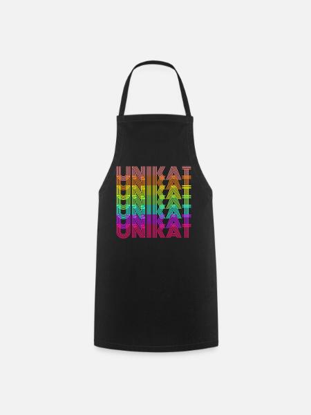 Unikat Bunt - Kochschürze - Schwarz