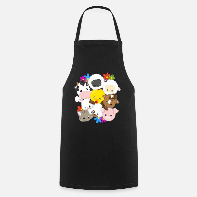 Pets farm animals farmer farmer gift - Cooking Apron - black