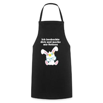 Hase Kaninchen Spruch Lustig Geschenk - Kochschürze - Schwarz - Vorne - AI Model Male 185 dark (185cm)