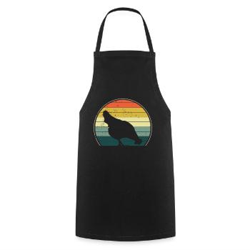 Chickens chicken retro farmer gift - Cooking Apron - black - Front - AI Model Male 185 dark (185cm)