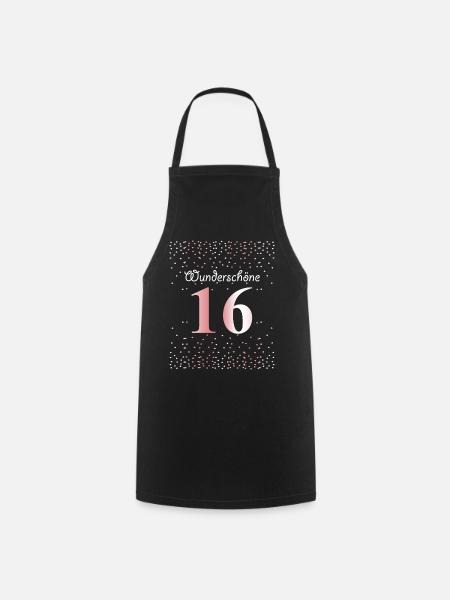 Sweet 16 Geburtstag Mädchen Geschenk 16 Jahre - Kochschürze - Schwarz