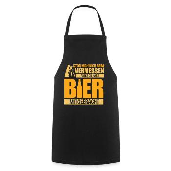 Vermesser Vermessungstechniker - Kochschürze - Schwarz - Vorne - AI Model Male 185 dark (185cm)