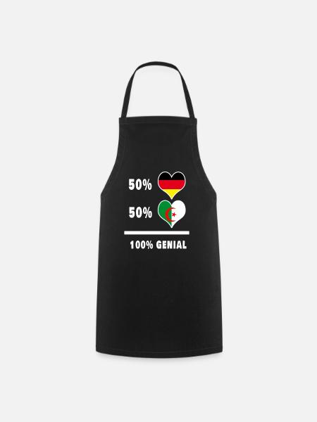 Deutschland und Algerien Genial / Geschenk - Kochschürze - Schwarz