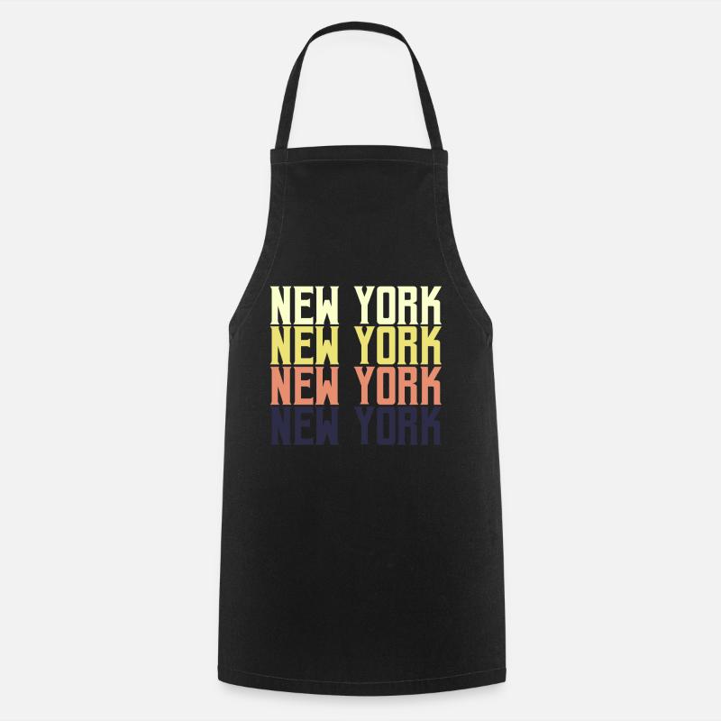 new York - Cooking Apron - black