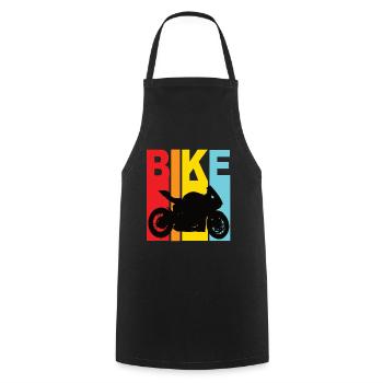 Motorbike motorcyclist bike machine biker - Cooking Apron - black - Front - AI Model Male 185 dark (185cm)