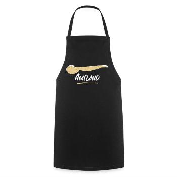Ameland | Vintage Landkarte Retro - Kochschürze - Schwarz - Vorne - AI Model Male 185 dark (185cm)